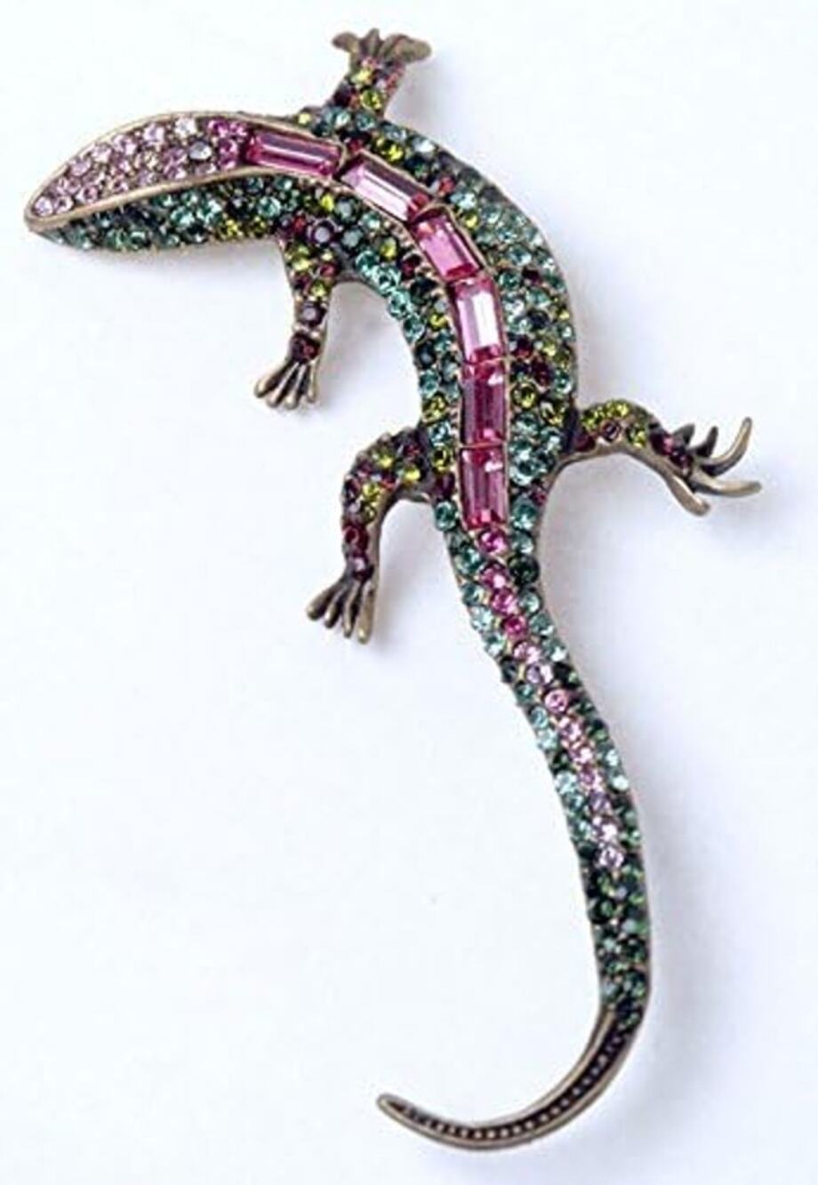 NWOT JAY STRONGWATER SALAMANDER PIN Swarovski Crystal Brooch
